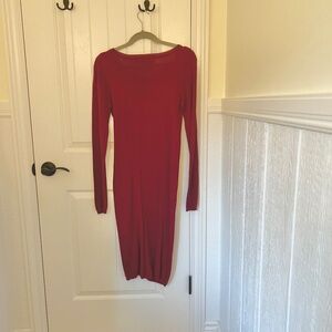 Burgundy Sweater Dress